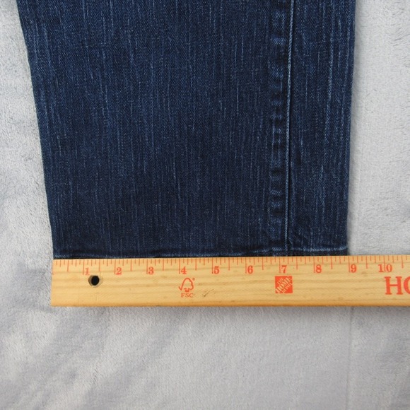 Banana Republic Urban Wide Leg Jeans Womens 08S Blue Dark Wash Low Rise Flare - Picture 9 of 14